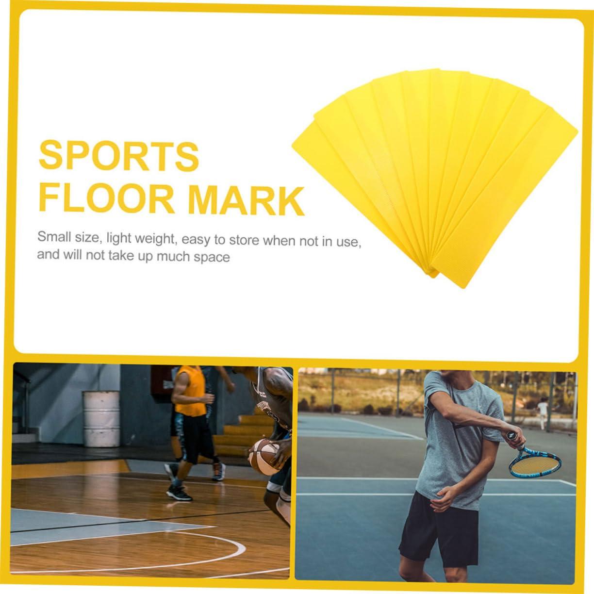 KICHOUSE KICHOUSE 8pcs Tennis Court Landmark Mat Soccer Training Markers Spot Markers Court Marking Kit Football Sign Markers Sports Court Tape Lines Training Markers Tennis Training Net Yellow PVC