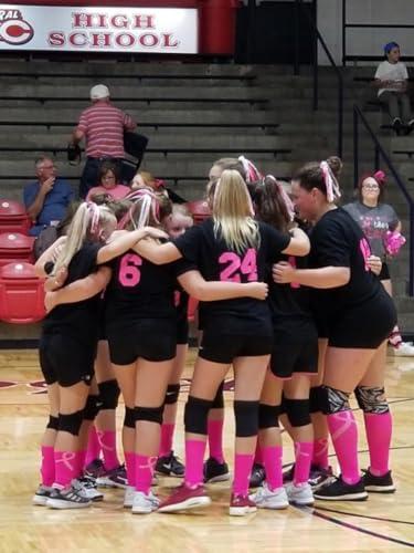 TCK TCK Pink Ribbon Awareness Crew Socks (Hot Pink/Pink, X-Large)