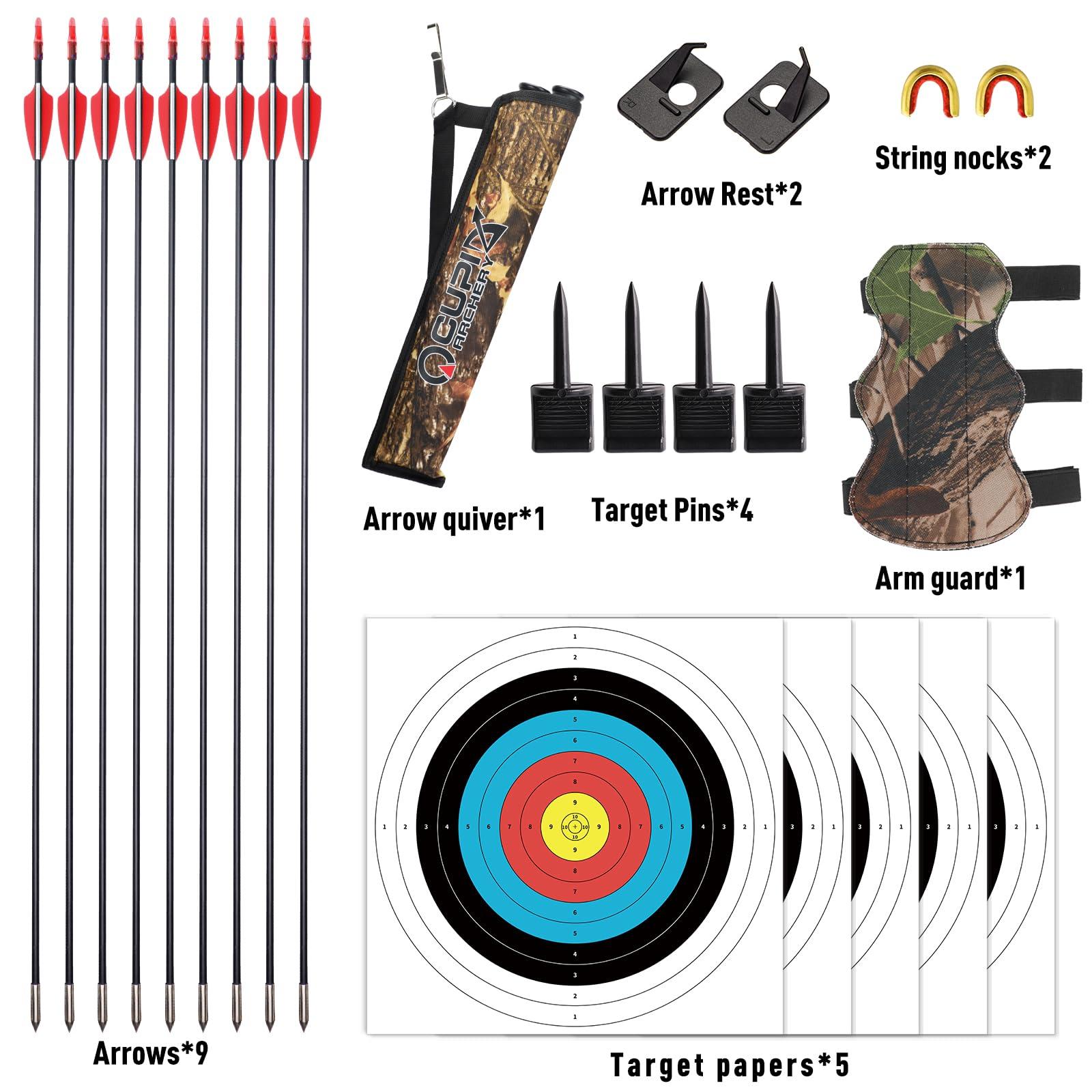 LWANO LWANO Recurve Bow for Adults - Archery Takedown Bow and Arrow Set for Adult/Youth/Teens Beginners Target Practicing, Left & Right Handed, 20/30/40lbs (30lbs)