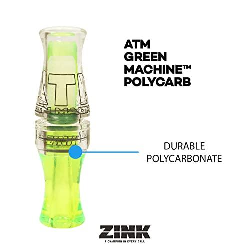 Zink Zink ATM Green Machine Polycarbonate Double Reed Durable Hunting Waterfowl Duck Game Call - Huge Range of Tones with Great Bottom-End Sound, Lemon Drop