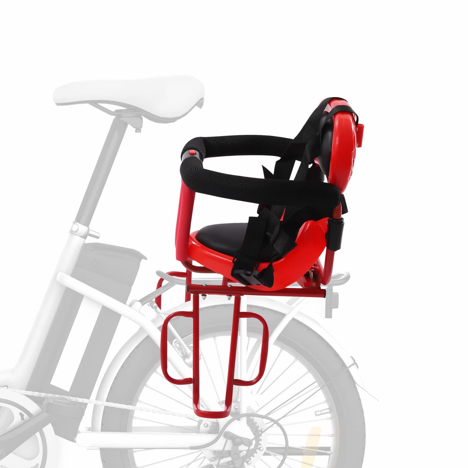 DDBESSIC DDBESSIC Kids Bike Seat, Comfortable Rear Child Bike Seat, Back Mount Child Seat for Adult Bike, Removable Toddlers Bicycle Seat with Wider Footrest and Guardrail