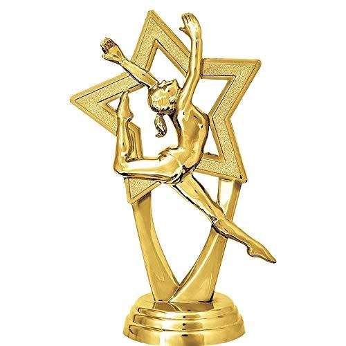 Crown Awards Crown Awards Gymnastics Trophies with Custom Engraving, 7.25\" Personalized Male Gymnastics Handstand Trophy On Deluxe Round Base 50 Pack Prime
