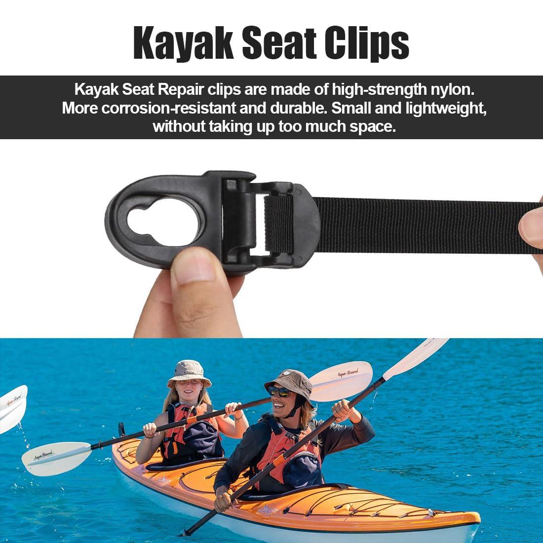 Guweta Guweta Kayak Seat Latches Clips and Hooks Replacement Seats Strap Kit Repair Accessories Parts Compatible with Lifetime Emotion 4 Sets