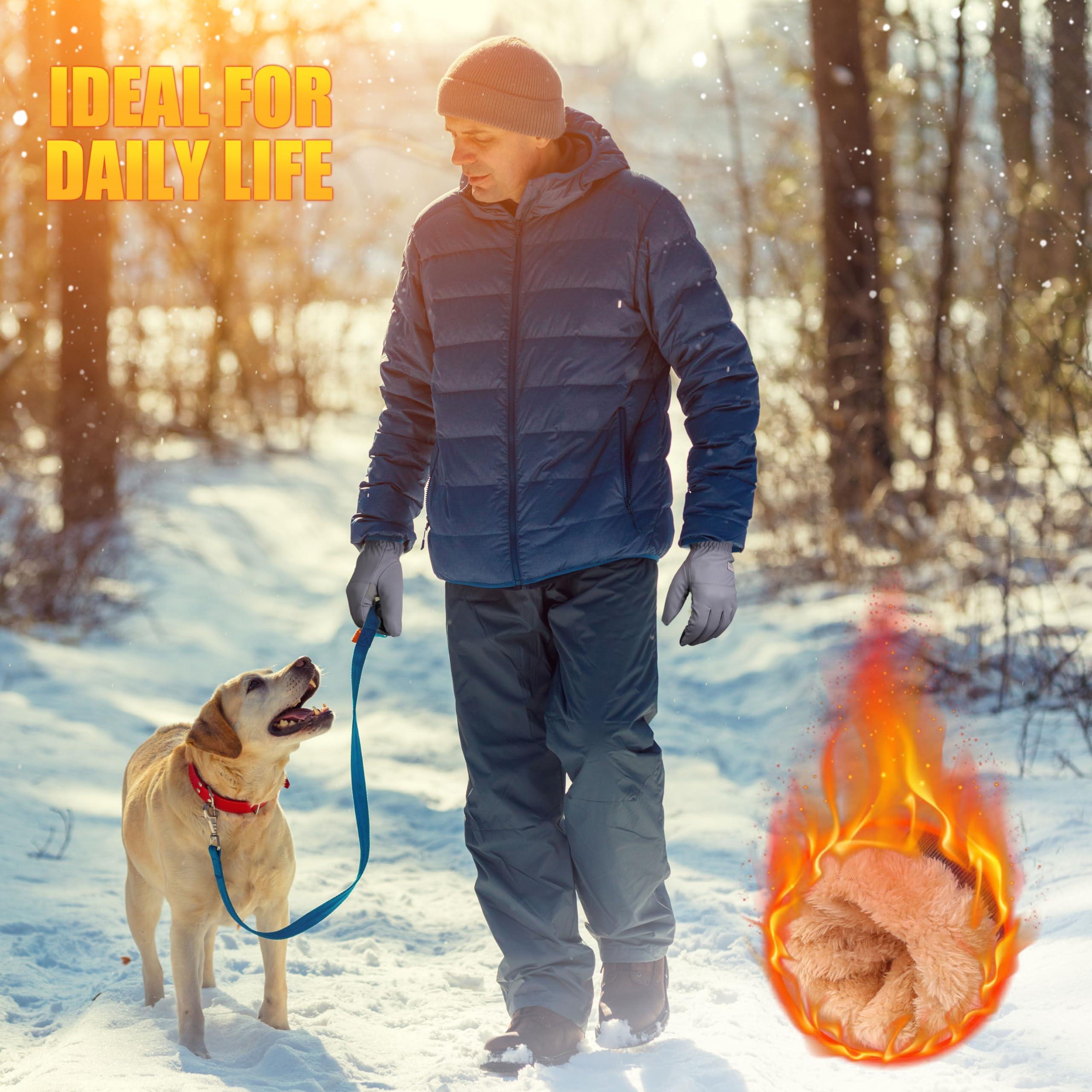 ihuan ihuan Winter Waterproof Ski Gloves Men Women, Snow Warm Cycling Cold Weather, Driving Biking Running