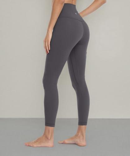 HeyNuts HeyNuts Workout Pro Athletic High Waisted Yoga Leggings for Women, Buttery Soft Workout Pants Compression 7/8 Leggings with Inner Pockets Graphite Grey_25'' M(8/10)