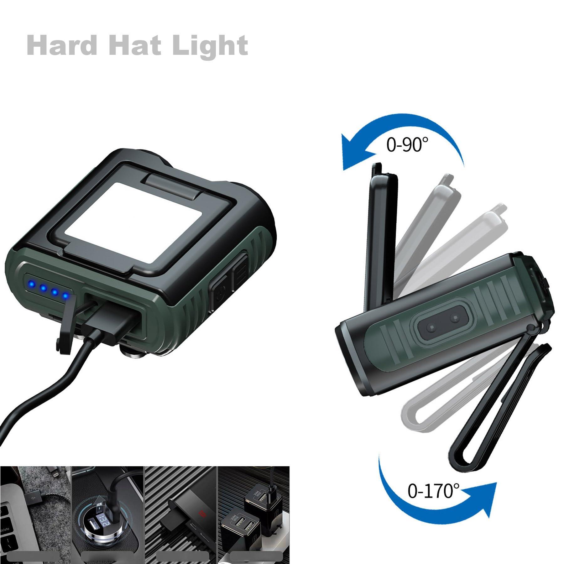 GRACETOP GRACETOP LED Small Flashlight, 350Lumens Clip on Cap Light Light, Portable USB Rechargeable Pocket Lights with 5 Modes Compact Baseball Cap Lights Indoor and Outdoor for Walking