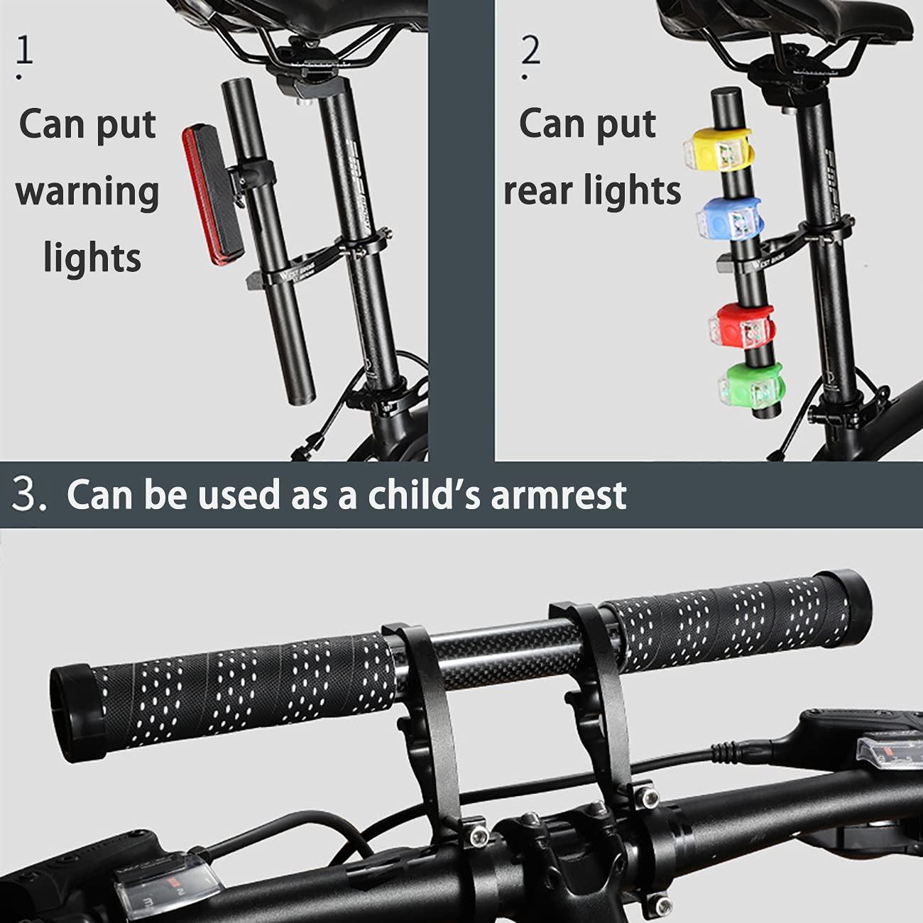 XNX Bike Bicycle Double Handlebars Extender Extension,7.87 inches/20CM Aluminum Alloy Bike Bracket Accessories,for Bike Mounts,Bicycle Extender Bars,for 20mm-32mm Bars Caliber
