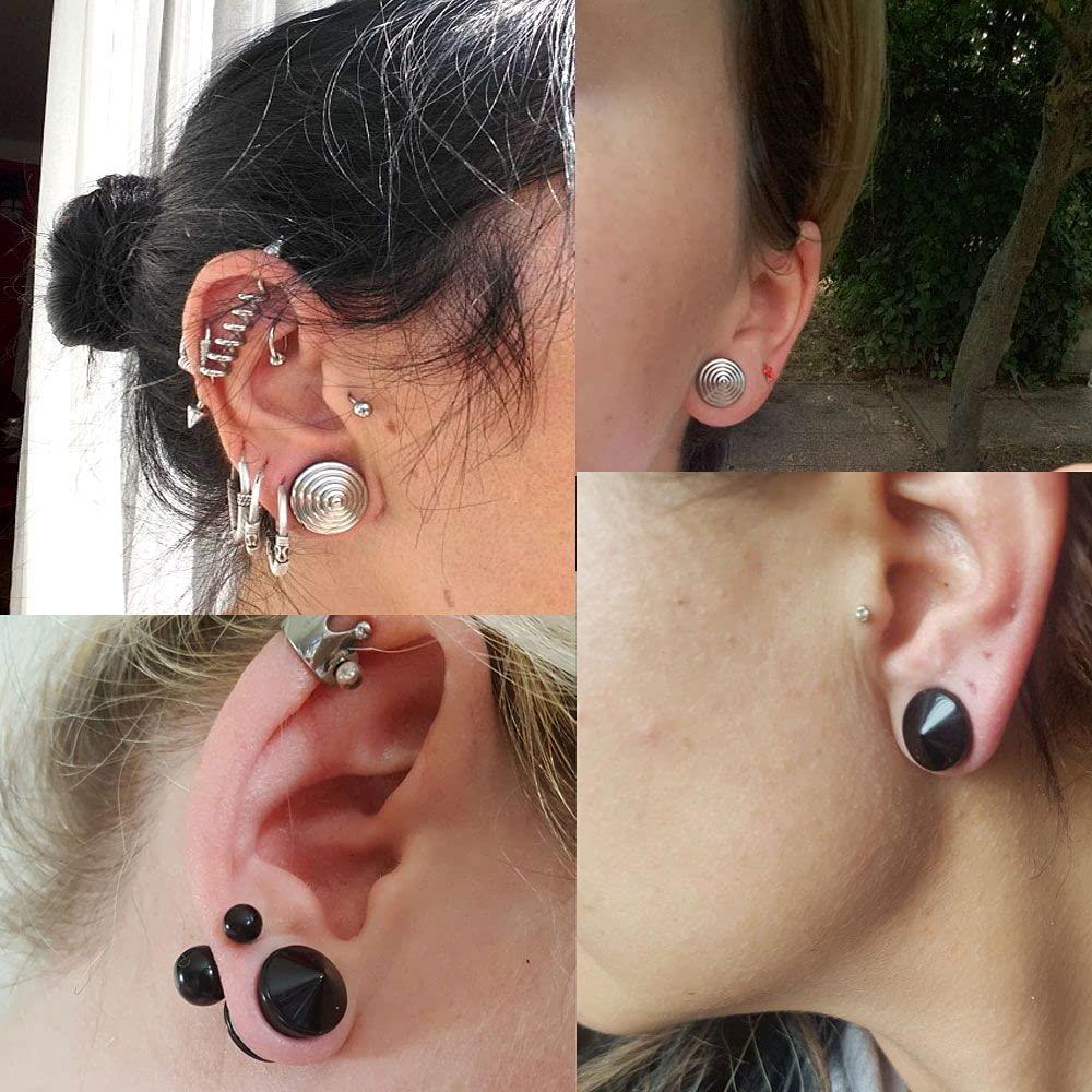 MoDTanOiz - Flesh tunnels 6 gauges 4mm 6g Plugs Ear gauges 6g Tunnels gauges Earring Plugs Ears Women Men Silicone 6g 6 Gauge 4mm