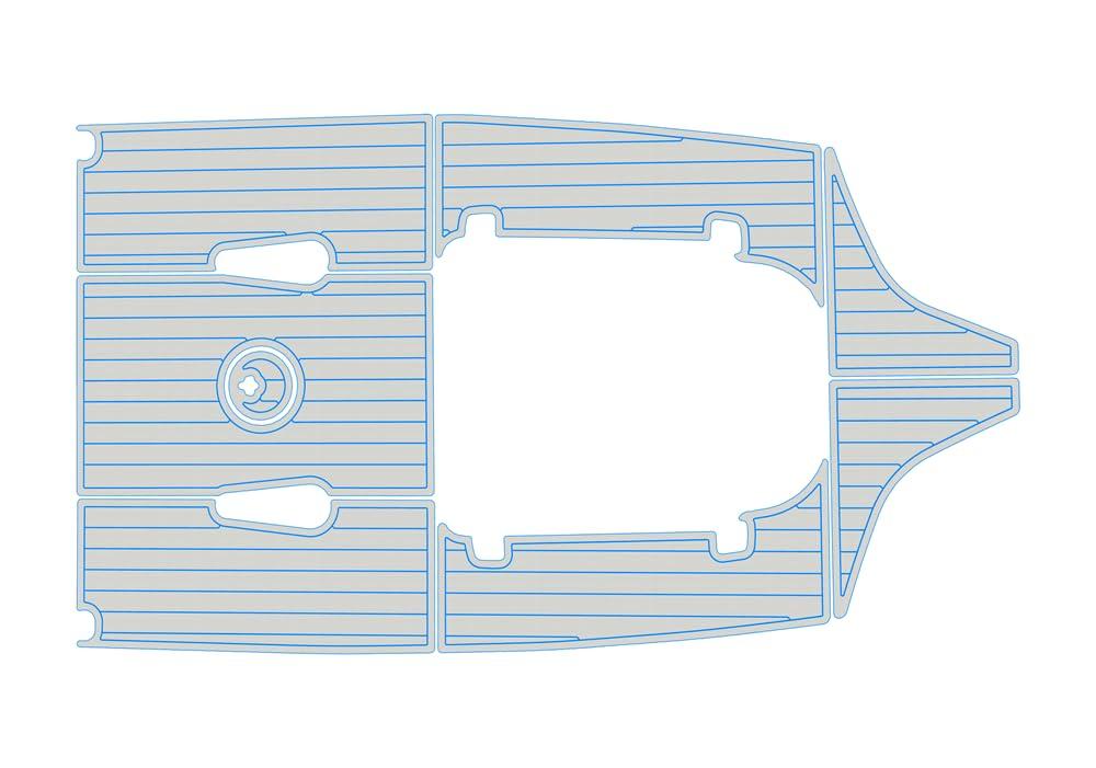 ATDEK ATDEK 2021 Sea Hunt Ultra 219 Cockpit 1/4 6mm eva Faux Teak Deck Surfing Boat Fishing Boat Motorcycle Hurts crapet Non-Slip mat Floor (Black Over Blue)