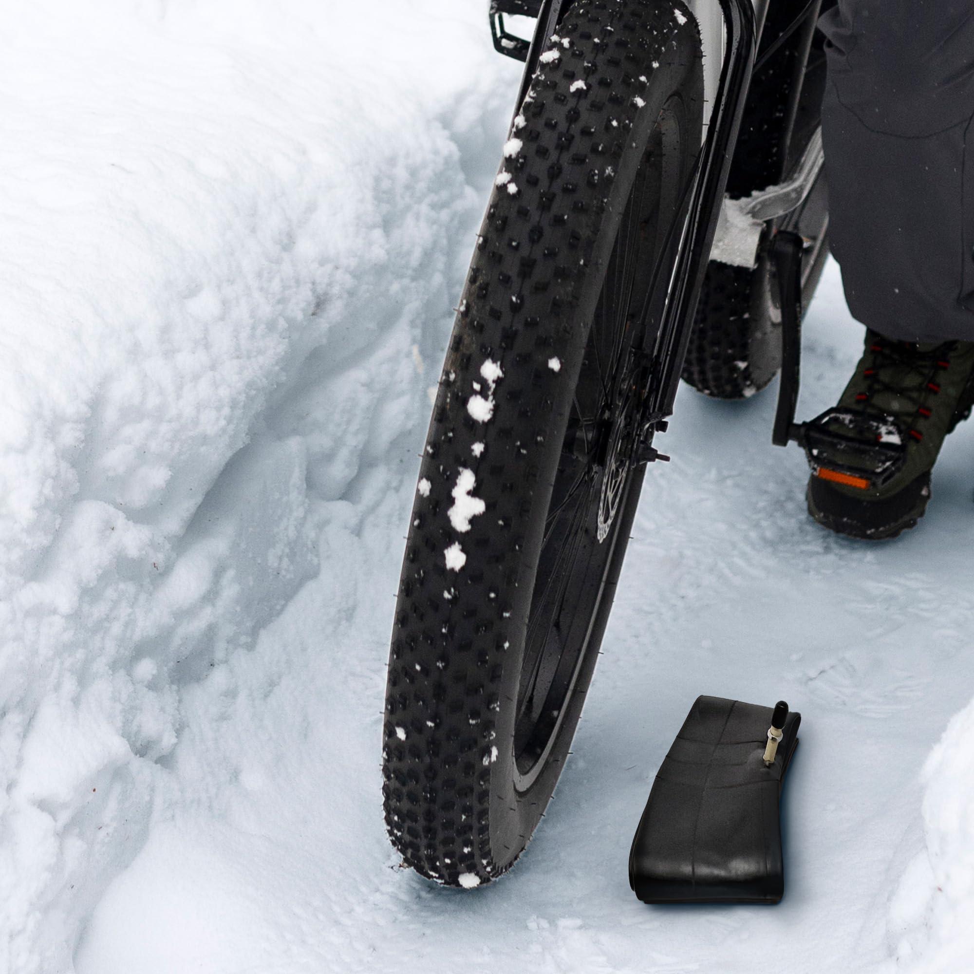 VeloTubes VeloTubes 26 x 4.0 33mm Schrader (Auto) Valve, Durable Butyl Rubber Fat Bike Inner Tube, Bicycle Inner Tube for Bike Tire (Pack of 2)