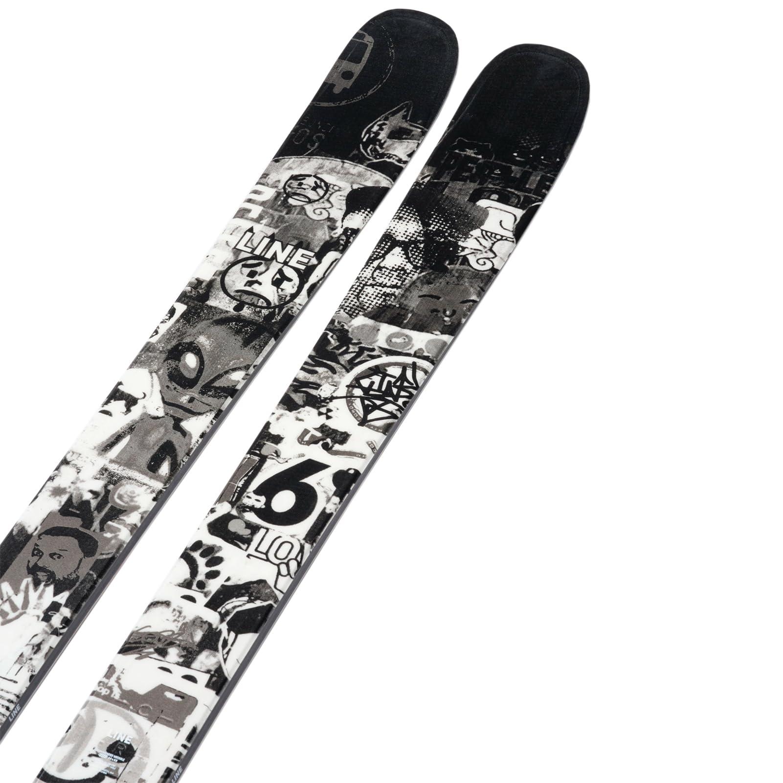 LINE LINE Unisex Adult's Chronic 101 All-Mountain Freestyle Ski with Thick-Cut Sidewall Construction & Symmetric Flex Pattern - Durable Stable Versatile Snow Skis for Men & Women - 186