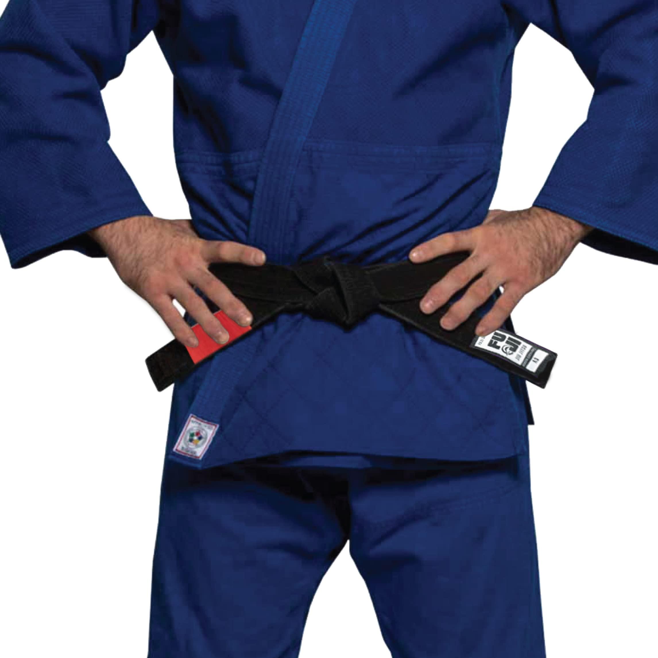 FUJI FUJI Premium Pearl Weave BJJ Belt, Jiu Jitsu Black Belt, A3