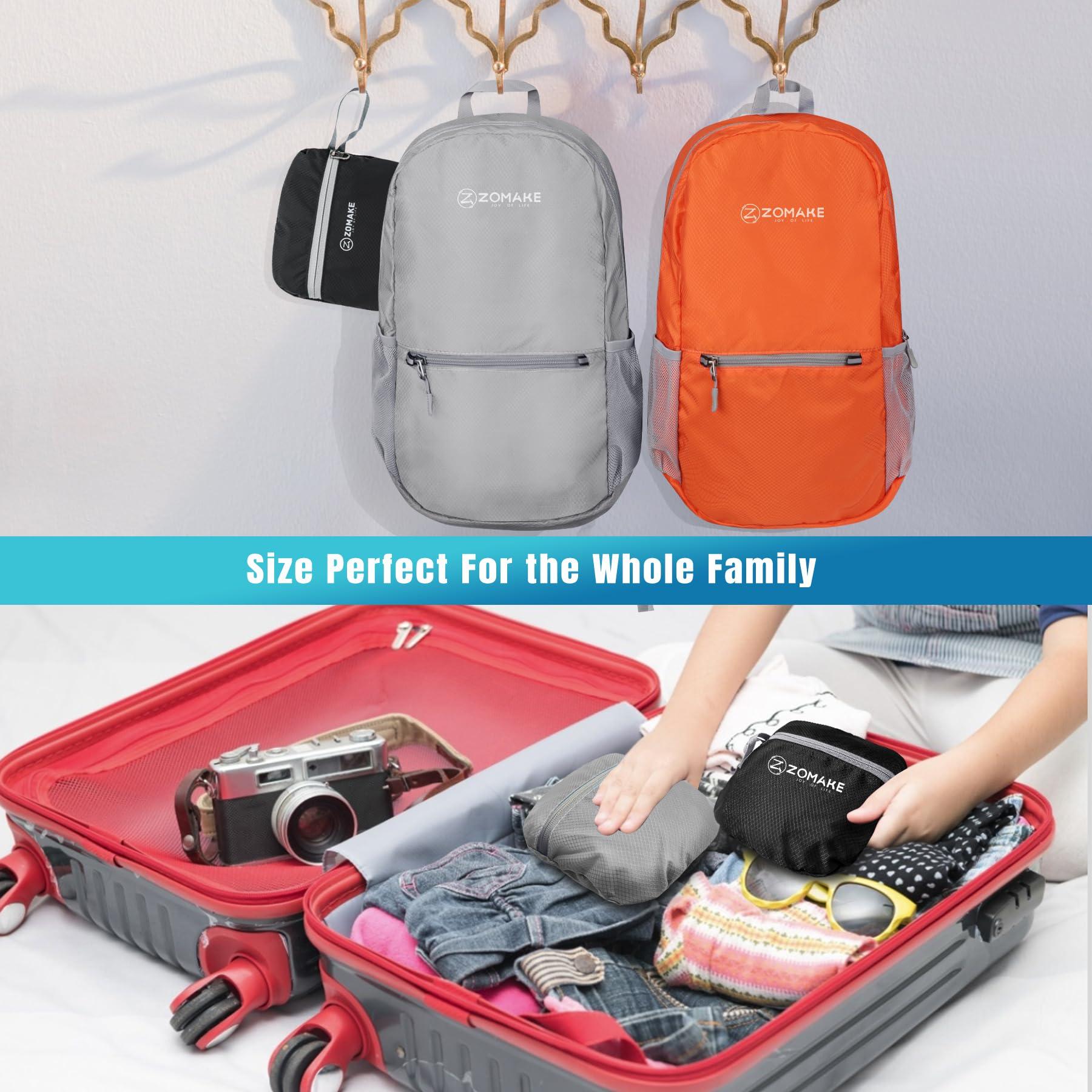 ZOMAKE ZOMAKE Ultra Lightweight Hiking Backpack 20L, Packable Small Backpacks Water Resistant Daypack for Women Men(Silver Gray)