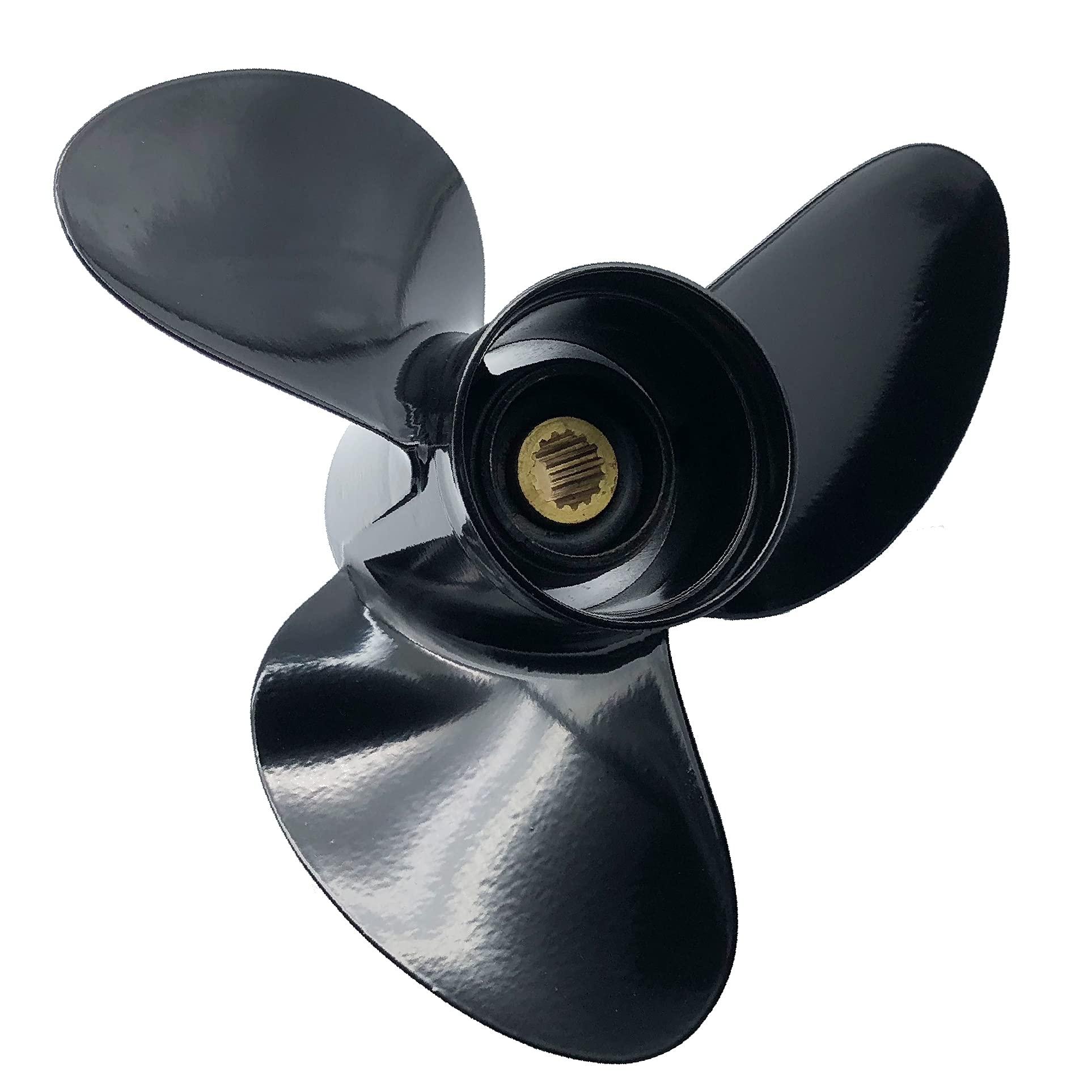 RASON-REX RASON-REX OEM Grade Aluminum Outboard 3 Blades Propeller Boat Prop 14x15P for Suzuki DF50/60/70/90/100/115/140HP with 15 Spline Tooth,RH