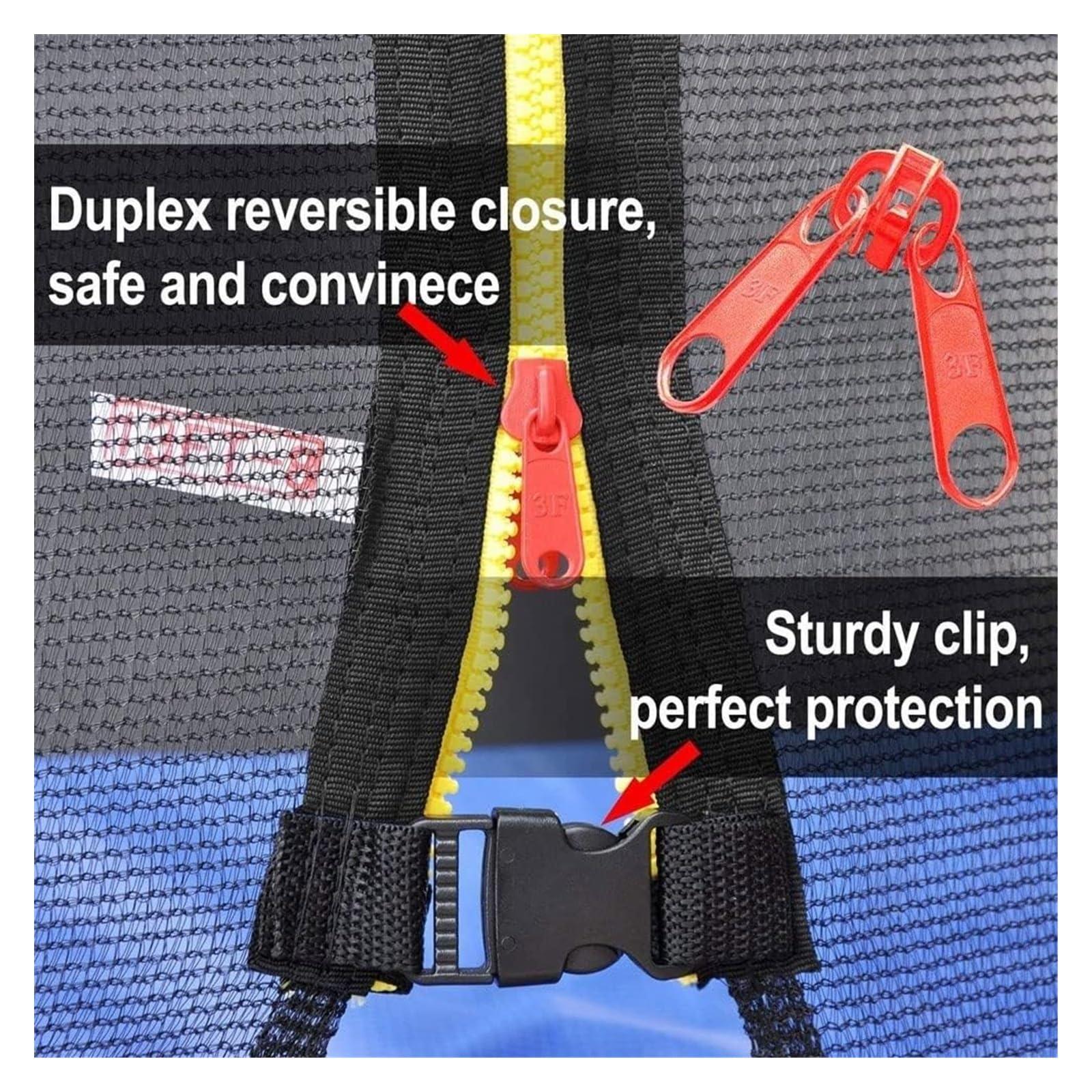 TYCQFCL Trampoline Safety Net Replacement Trampoline Net Enclosure for 6ft/8ft/10ft/12ft Straight Poles Round Frame Trampolines(12ft(8 Poles))