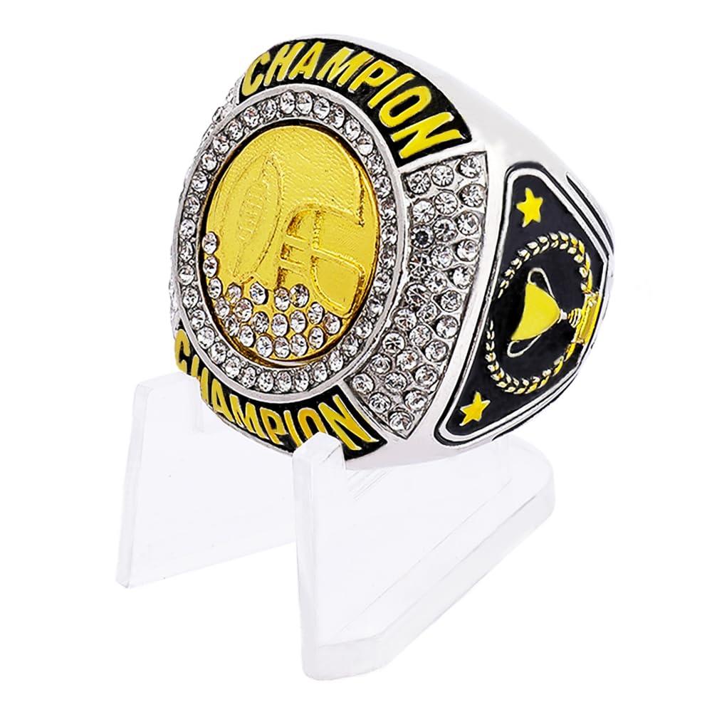 guancrown guancrown Football Championship Ring Trophy Award Gift Tournament Champions or Finalists Champion Ring (Size 9)