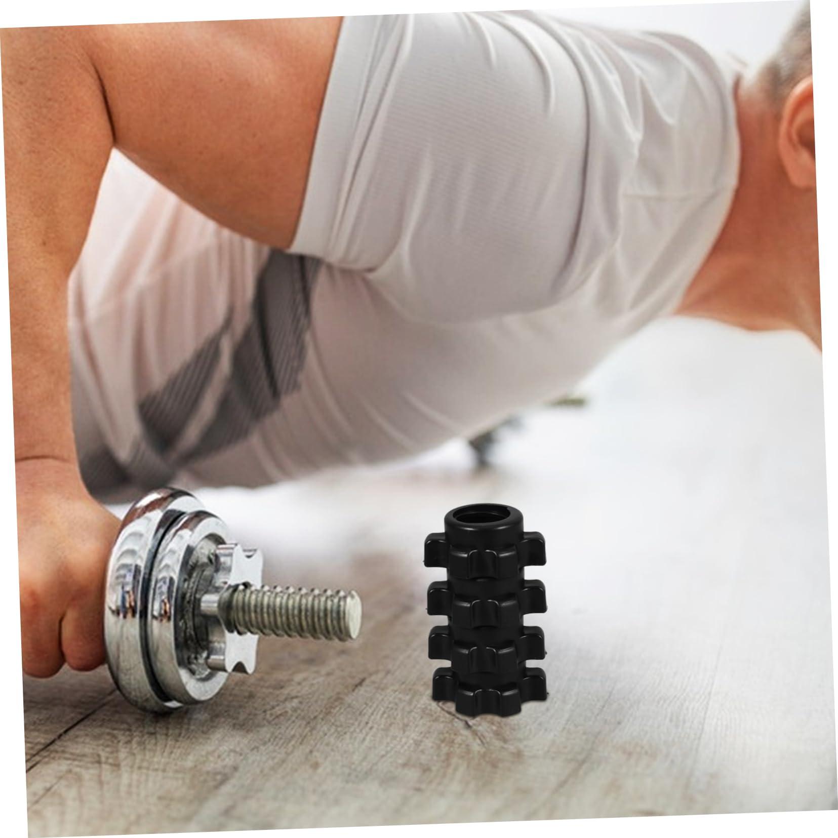 Toddmomy Toddmomy 4 Pcs fitness barbell collar dumbbel non-slip gym machines for home belt ring dumbbell bar screw Lavalier barbell hex nut cap dumbbell hexagon nut dumb bells household