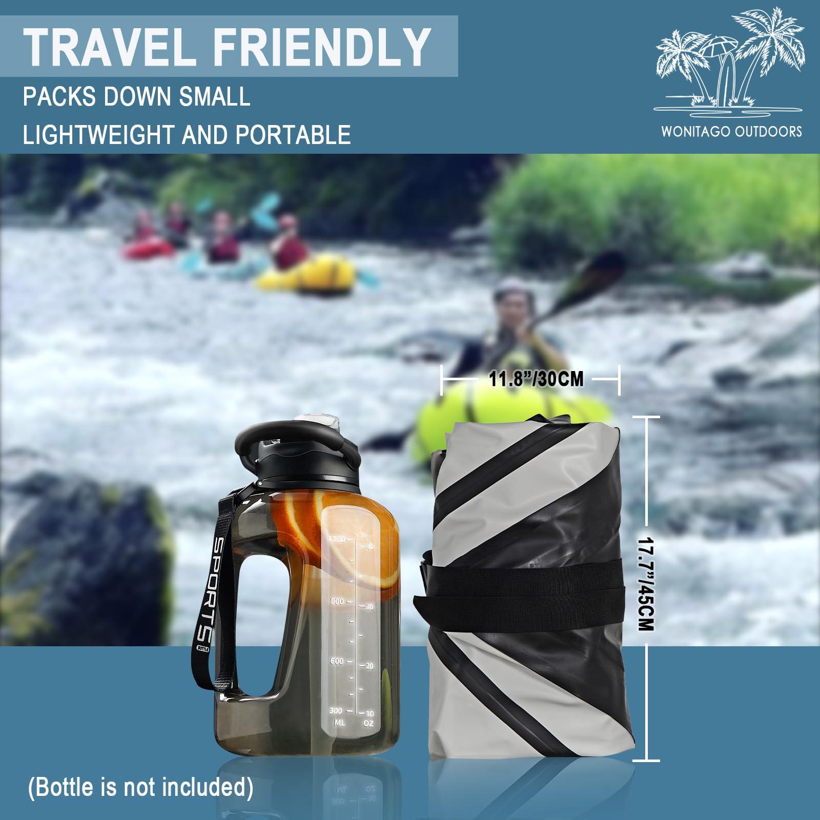 WONITAGO WONITAGO Packraft TPU Inflatable Travel Kayak with Soft Seat Lightweight Packrafts for Flat Water Rafting/Bicycle Drifting/Litewater Dinghy, 1 Person, 6.8Ft, White