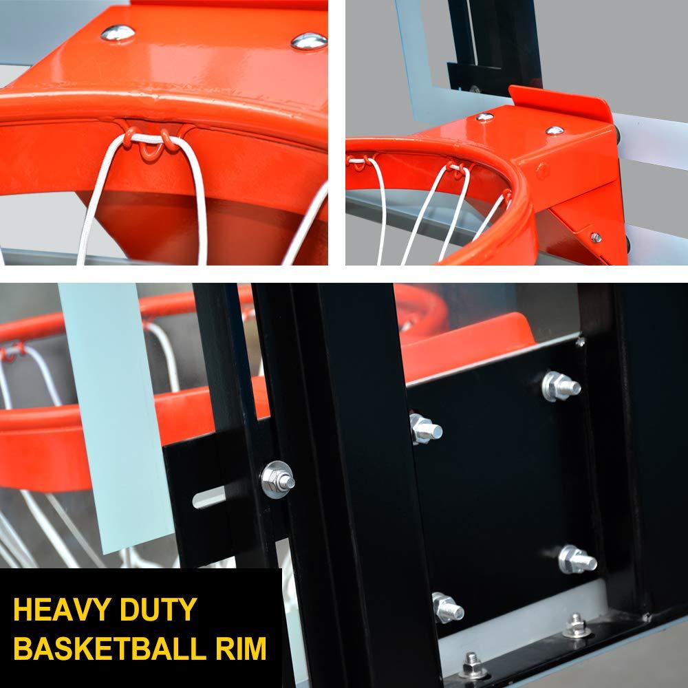 ProSlam ProSlam Complete Garage Upper Roof Mounted Basketball Hoop System, 60 inch Clear Backboard,Durable Steel Bracket and Heavy Duty Breakaway Rim Combo Fit Most Slanting Roofs