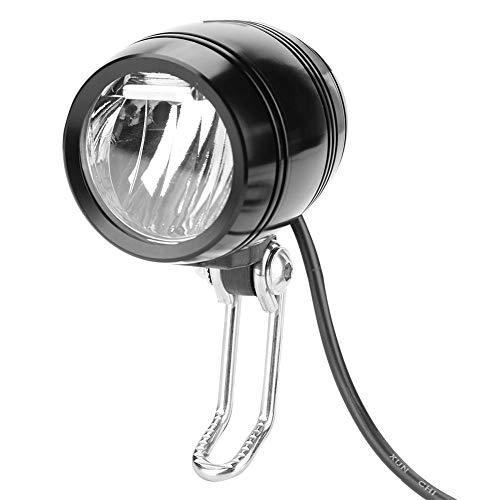 Dioche Dioche LED E-Bike Headlight, Aluminum E-Bike Headlight Horn 2 in 1 Set Front Light Headlamp Light(Black)