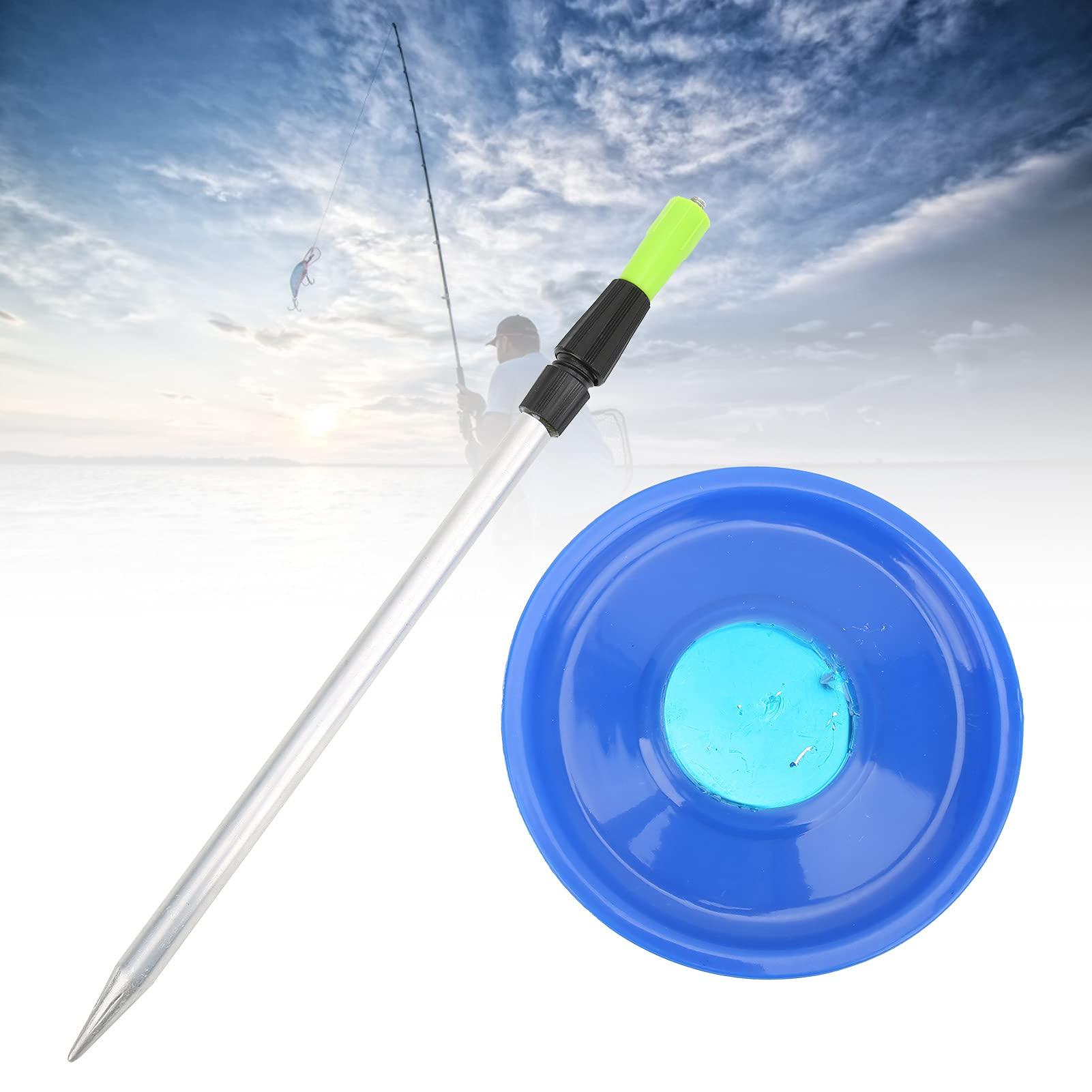 Yuecoom Bait Tray Plastic Aluminum Alloy Magnetb Bait Tray Strong Durable Magnetic Fishing Accessories with Ground Plug for Outdoor Fishing Blue and Green(Blue)