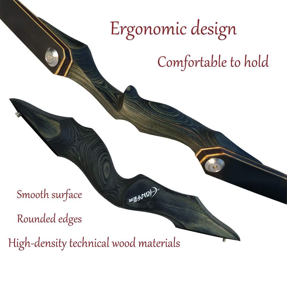 ZSHJGJR 60 Inch Archery Takedown Longbow and Arrow Set Hunting Target Recurve Bow 25-60lbs Handmade Traditional Longbow Kit for Adult Youth Beginner Right or Left Hand (Bow Left Hand, 50lbs)