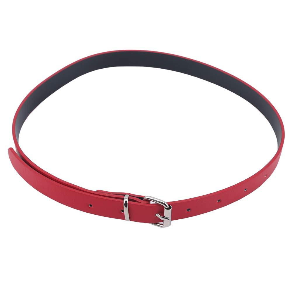 Essencedelight Essencedelight Women's Skinny Waist Belt with Buckle Adjustable for Pants Dress Jeans,red