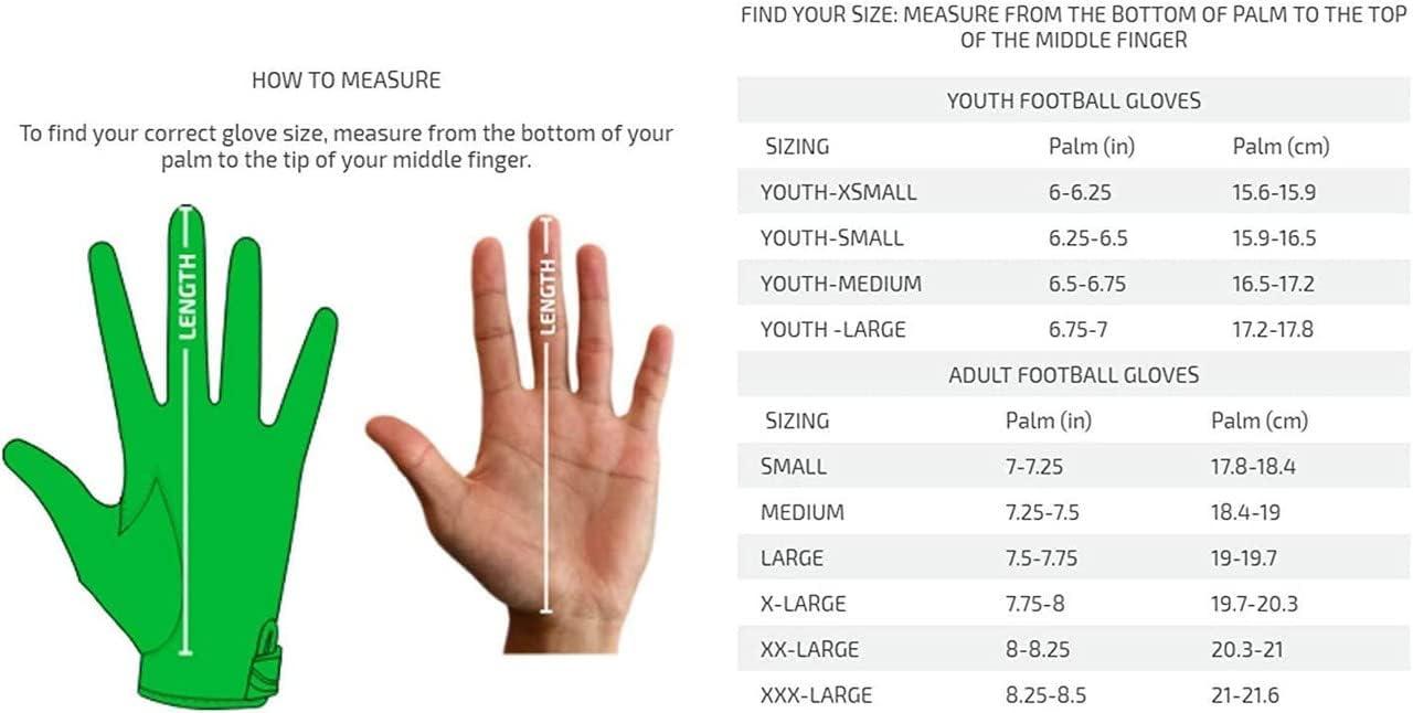 Cutters Cutters Gamer Padded Football Glove. All Purpose Players, Receivers, Lineman. Extra Grip.