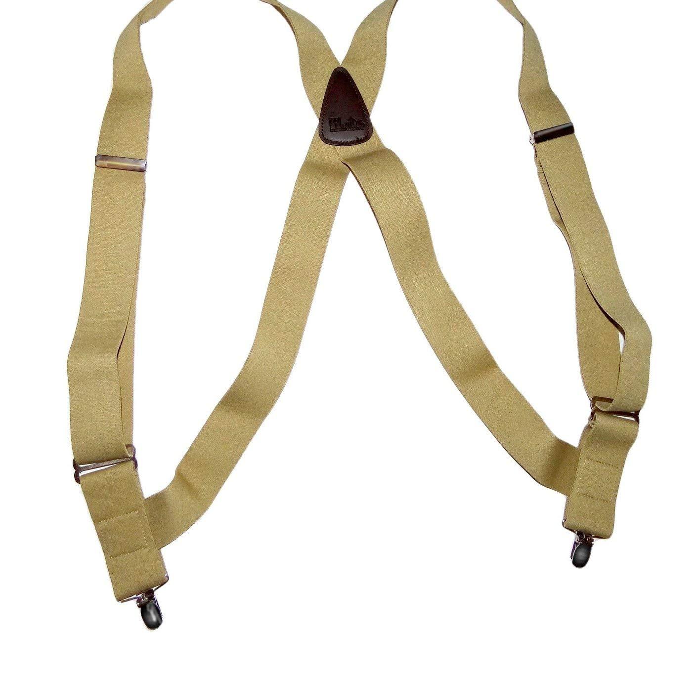 Holdup Suspender Company Hold-Up Hip-clip Style Suspenders for Men 1 1/2" Wide (Tan)