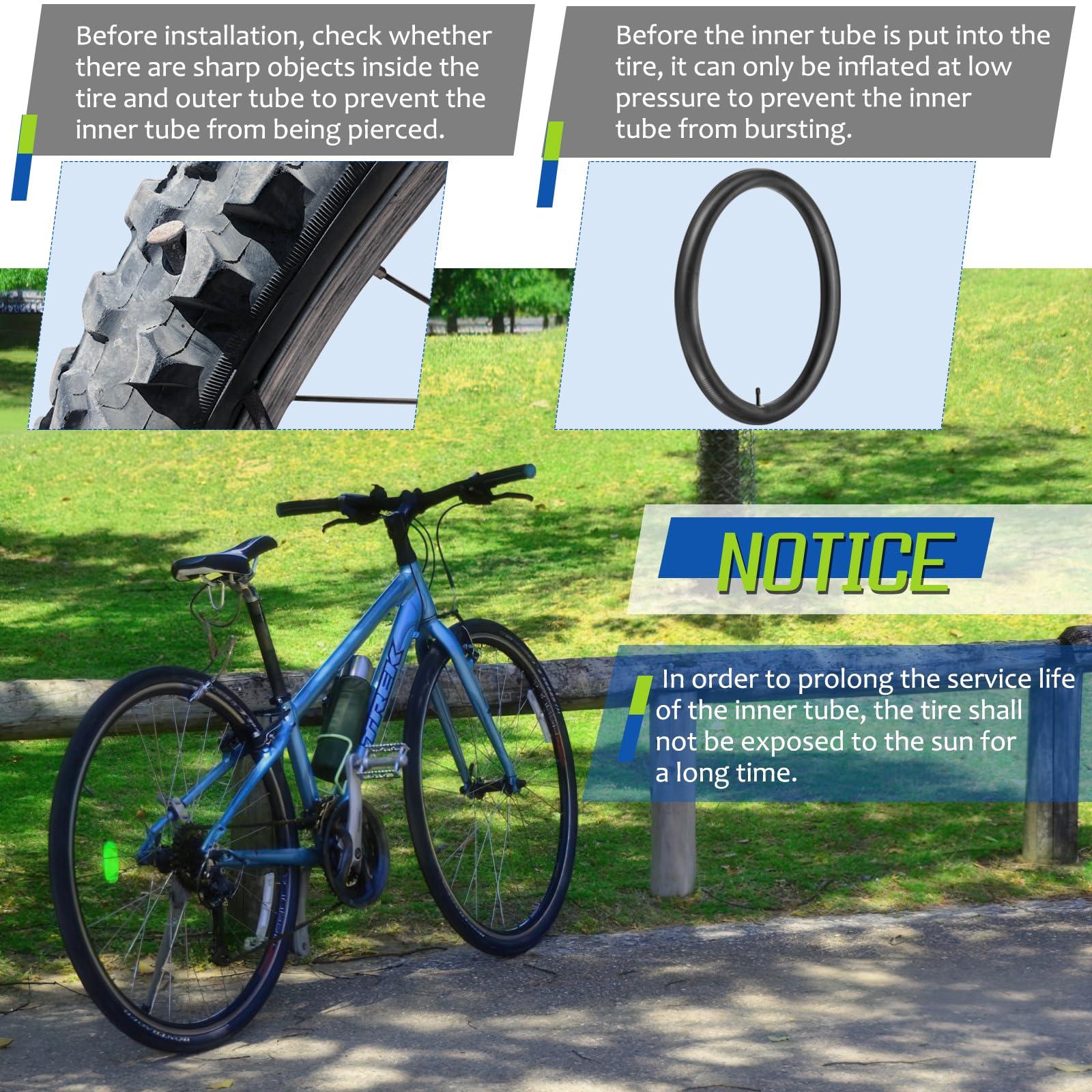 Hydencamm 2 Pack 20" x1.75/1.95/2.10/2.125 Bicycle Tube with 2 Tire Levers, 20" Bicycle Tube with 32mm Schrader Valve, Butyl Rubber Inner Tube 20 x 1.95 for Road/Kids/Gravel Bikes by Hydencamm (2 of One Size)