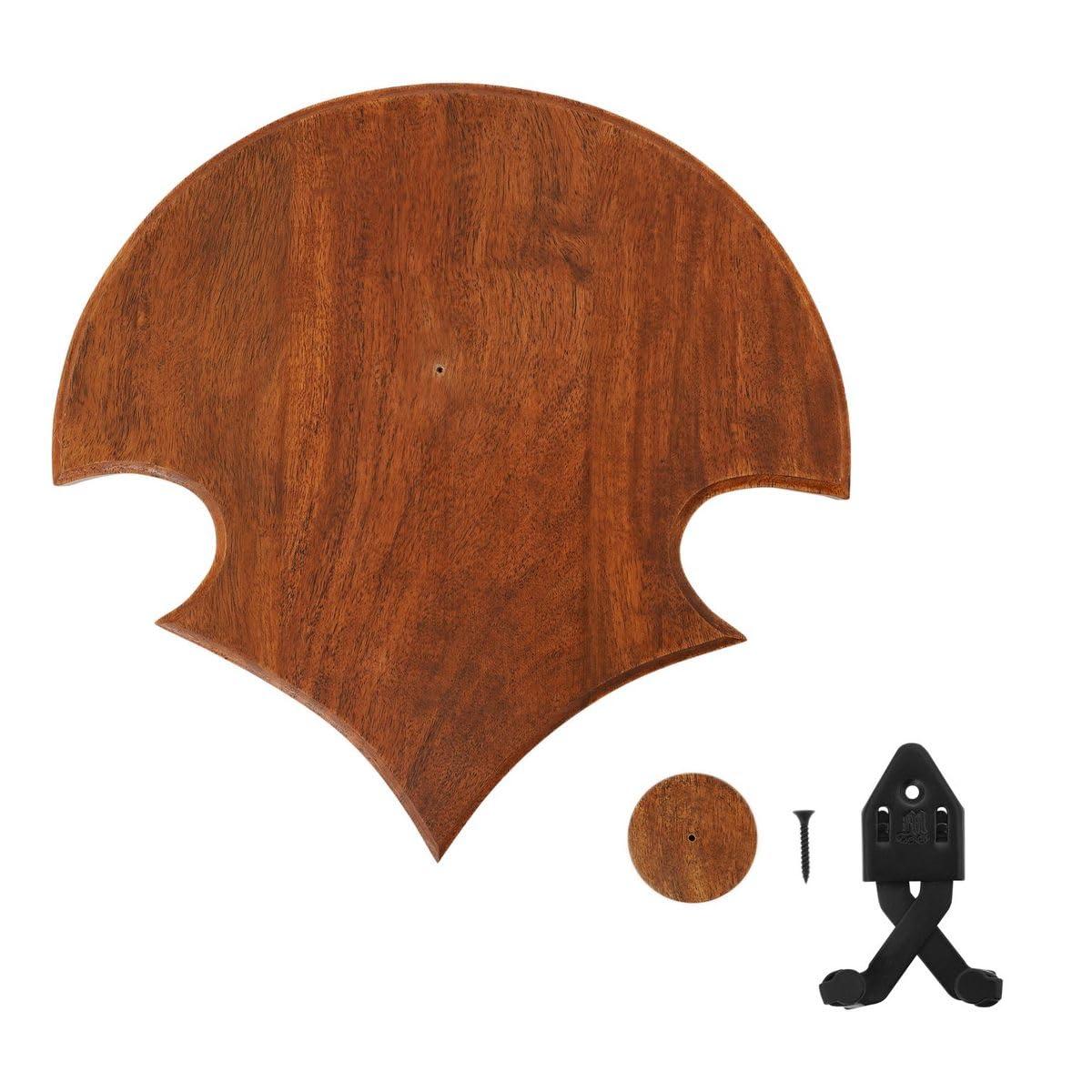 Mythrojan Mythrojan Wooden Sword Wall Mount Medieval Sword Plaque Sword Holder for Display Holder with Hardware Sword Hanger Wall Vertical Mount Single Rack Display Holder Home Dcor, Natural - 11.75\" x 11.75\"