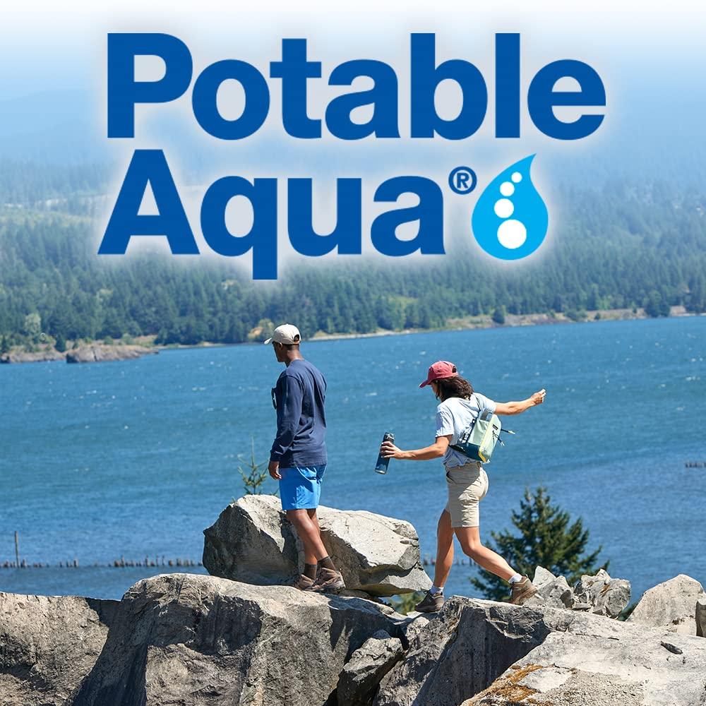 potable aqua Potable Aqua Chlorine Dioxide Water Purification Tablets - 30 Count & Water Purification Tablets with PA Plus - Two 50 Count Bottles