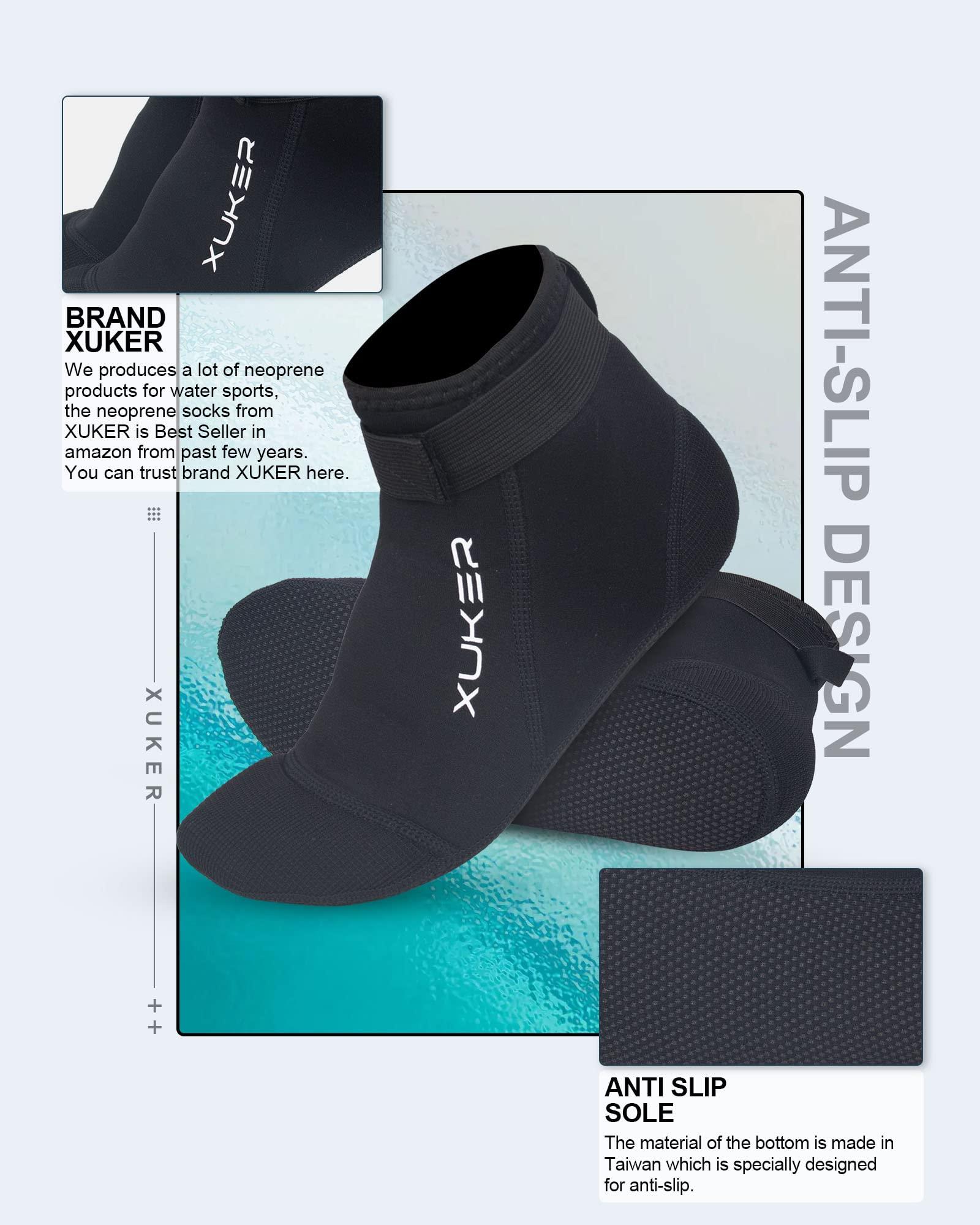 XUKER XUKER Neoprene Socks, 3mm Beach Volleyball Sand Soccer Water Wetsuit Socks for Diving Snorkeling Kayaking Paddling