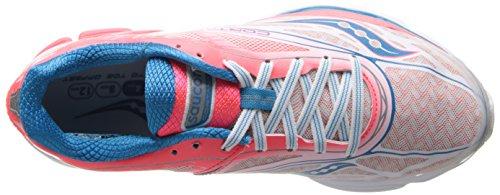 Saucony Women s Cortana 4 Running Shoe White Pink Blue 6 M US