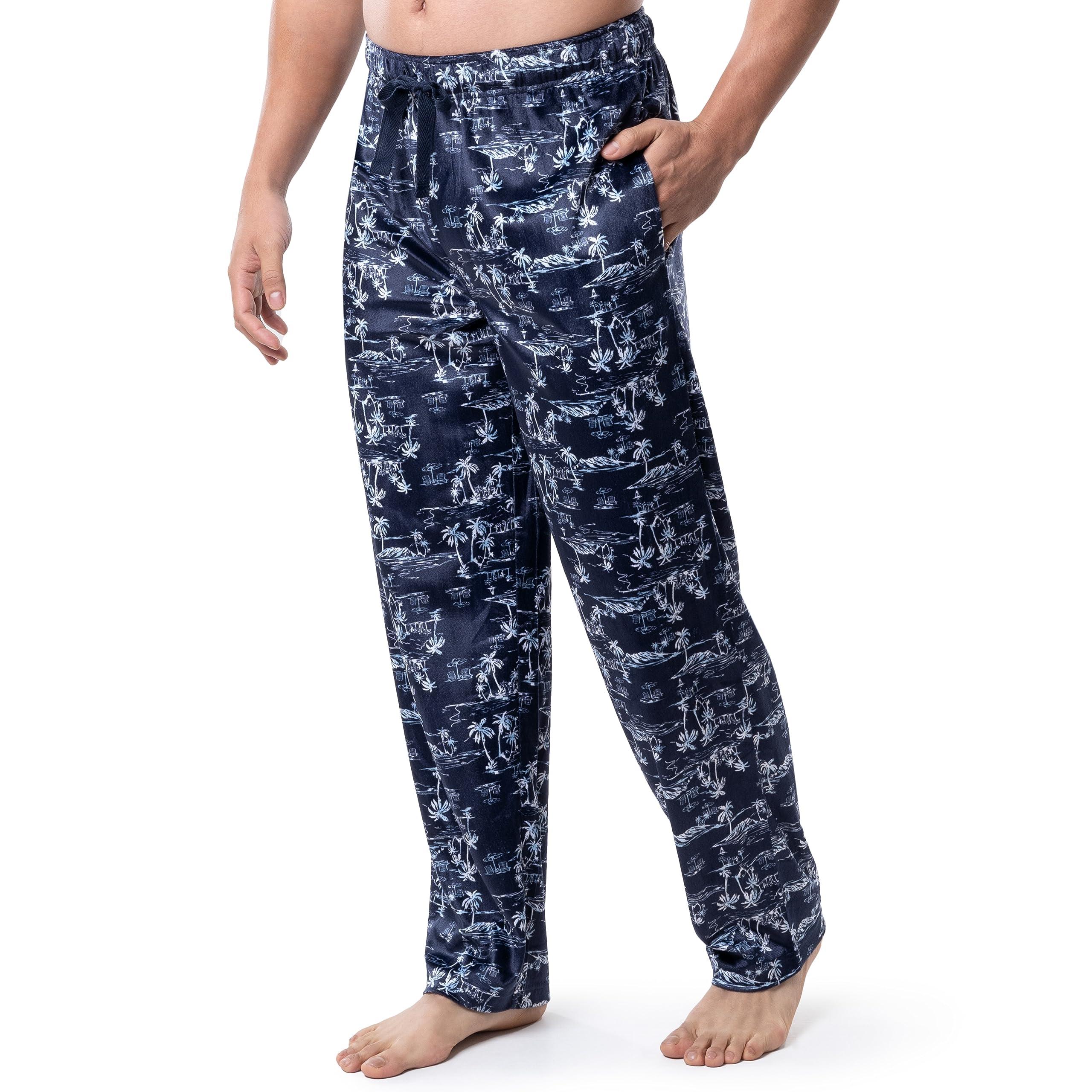 IZOD IZOD Men's Lite Touch Fleece Sleep Pajama, Navy, X-Large