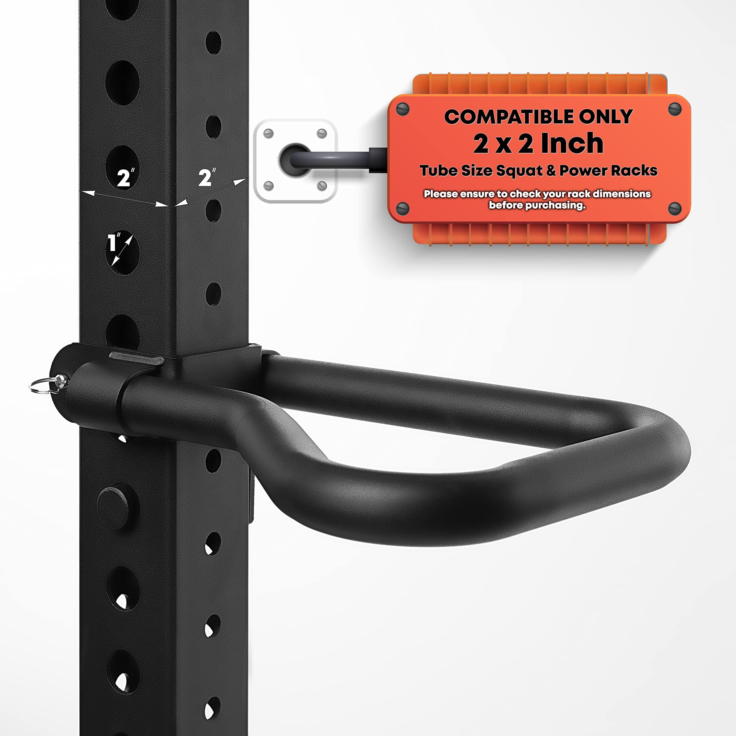 AmStaff Fitness AmStaff Fitness Dip Bar Attachment for Squat & Power Rack - Compatible for (2x2 2.5x2.5 3x3)\" Tube with 1-Inch Hole Racks - (Pair) (2\"x2\" Tube Racks)