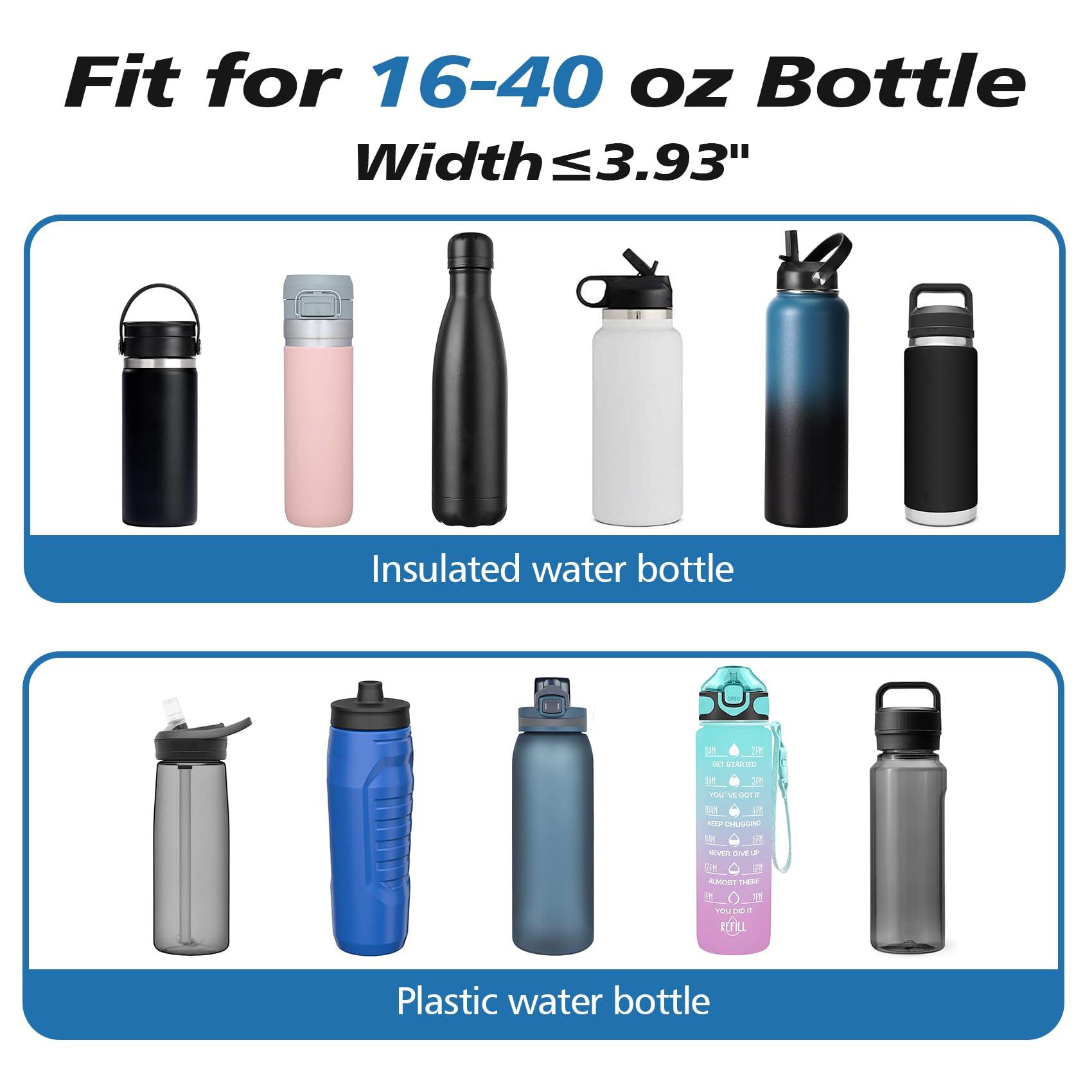 AceTreker AceTreker 32 oz 40 oz Water Bottle Sleeve, Insulated Water Bottle Sling Bag with Adjustable Strap, Water Flask Pouch Holder with Phone Pocket for Men Women-Black Camo