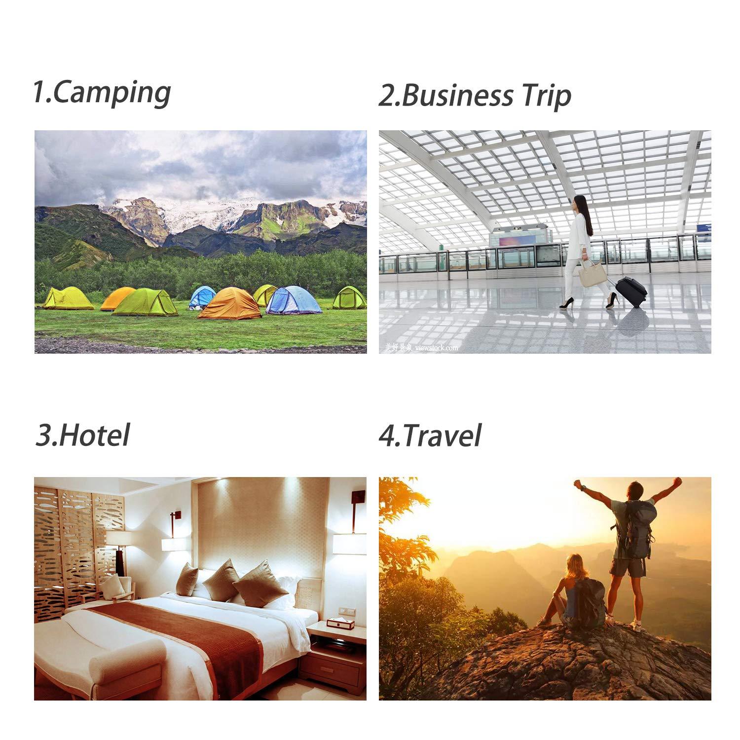 MongByYa MongByYa Sleeping Bag Liner Lightweight Compact Sleeping Bag Sack Portable Clean Travel Sheet Camping Sleep Sheet for Backpacking Hotel Hiking (Field Green, 82.7\" X 63)