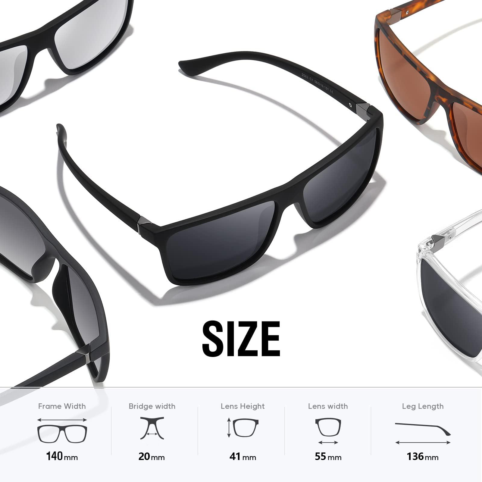 KWHZXGYY KWHZXGYY Sunglasses Men Polarized Sunglasses for Mens and Womens,Black Retro Sun Glasses Driving Fishing UV400 Protection
