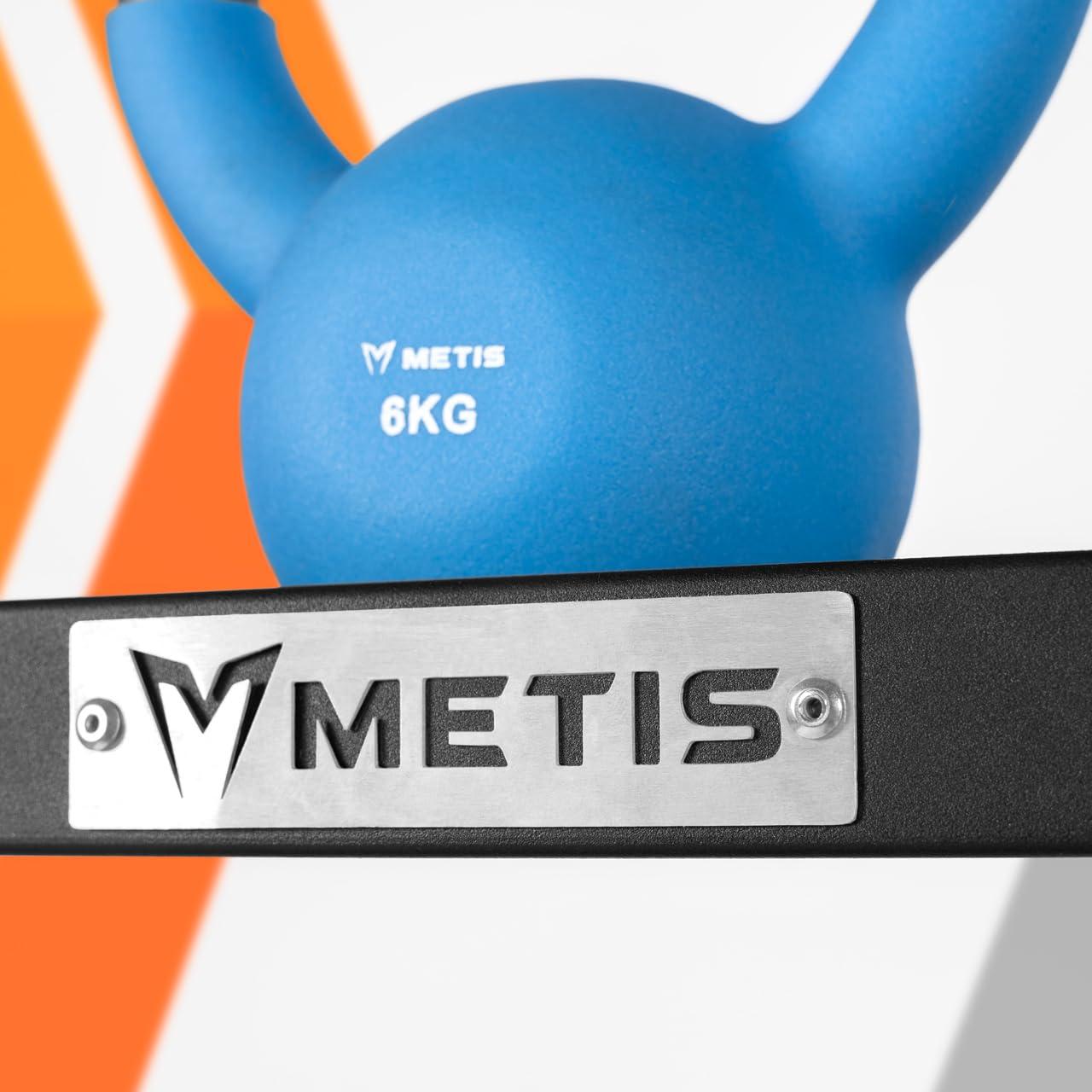 METIS METIS 3 Tier Kettlebell Rack - Gym Set Storage Rack (Neoprene Kettlebell Set + Rack)
