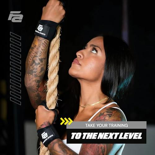 Fit Active Sports Fit Active Sports Ventilated Weight Lifting Gloves with Built-in Wrist Wraps, Workout Fingerless Gloves for Men and Women, Suitable for Gym Fitness, Cross Training, Etc | Large