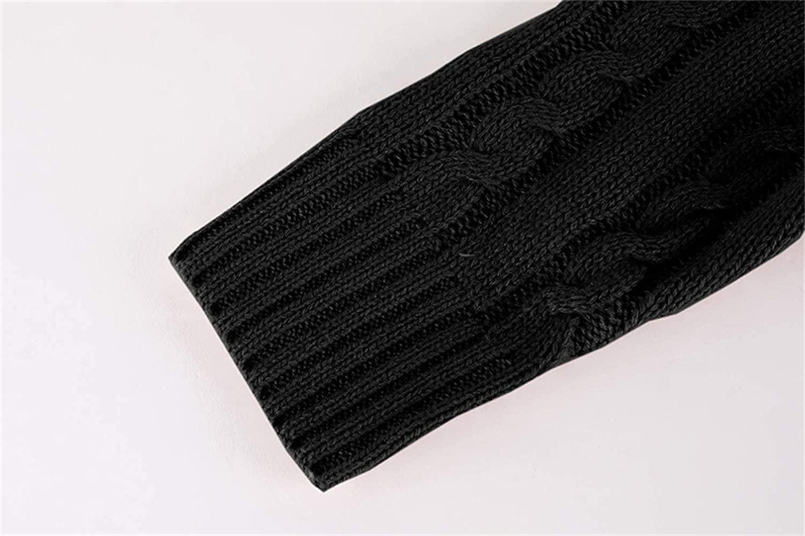 Kaxiya2021 Men's Double Breasted Cardigan Sweaters Shawl Collar Button Up Cable Knitwear Thermal Thick Chunky Sweater Jacket (Black,Small)