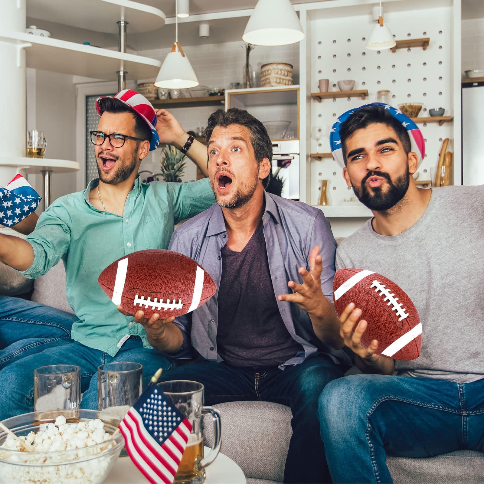 Jerify Jerify 6 Pcs Composite Leather Footballs Official Size Composite Leather Balls Composite Leather Inflatable Footballs with Pump Indoor Outdoor Footballs Bulk for Training and Recreational Play