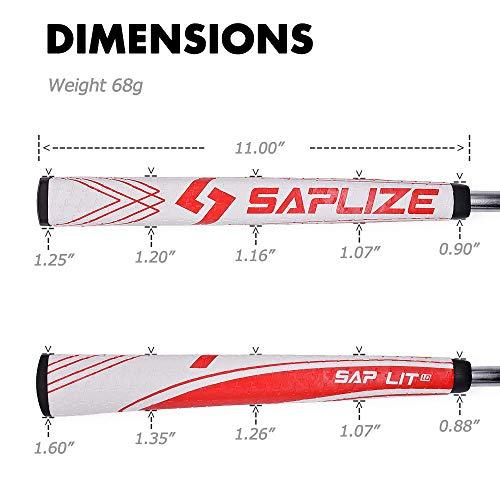 SAPLIZE SAPLIZE Putter Grip Midsize Pistol Shape Light Anti-Slip Pattern, Sap Lit V2, Red