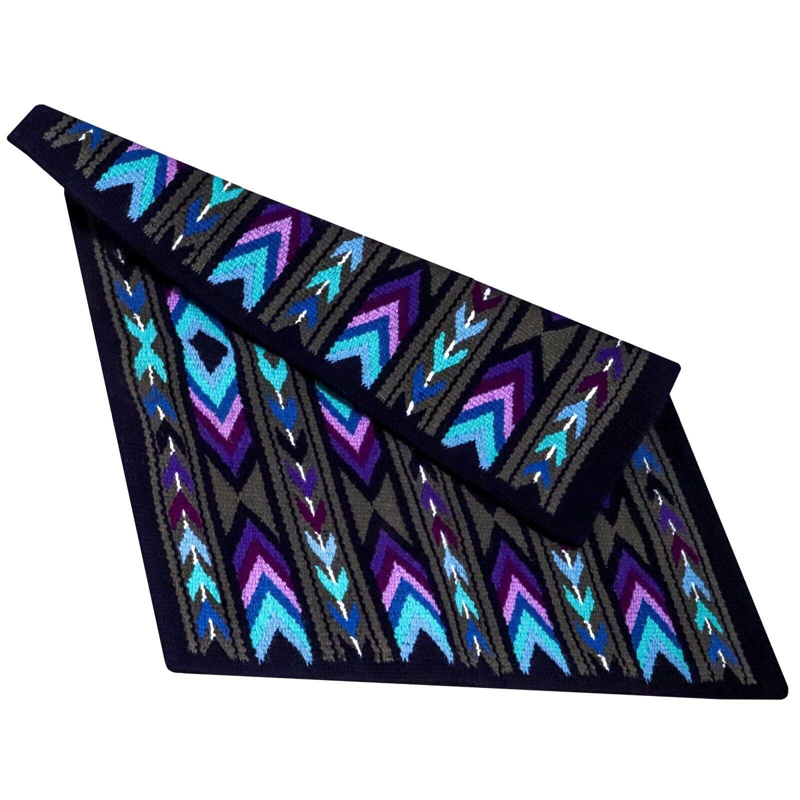 EQUIGEAR EQUIGEAR Western Ranch Horse Saddle Blanket New Zealand Wool Western Design Handmade Saddle Blanket Top Wool Pad Sensor Flex (Customization Available) ZB-032 (36\" x 40\")