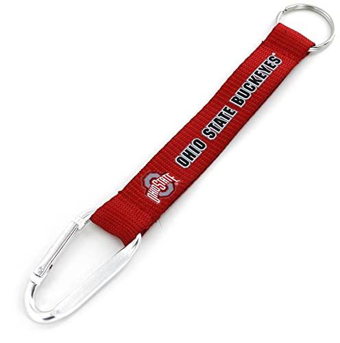 aminco aminco NCAA Ohio State Buckeyes Carabiner Lanyard Keychain, Red, One Size