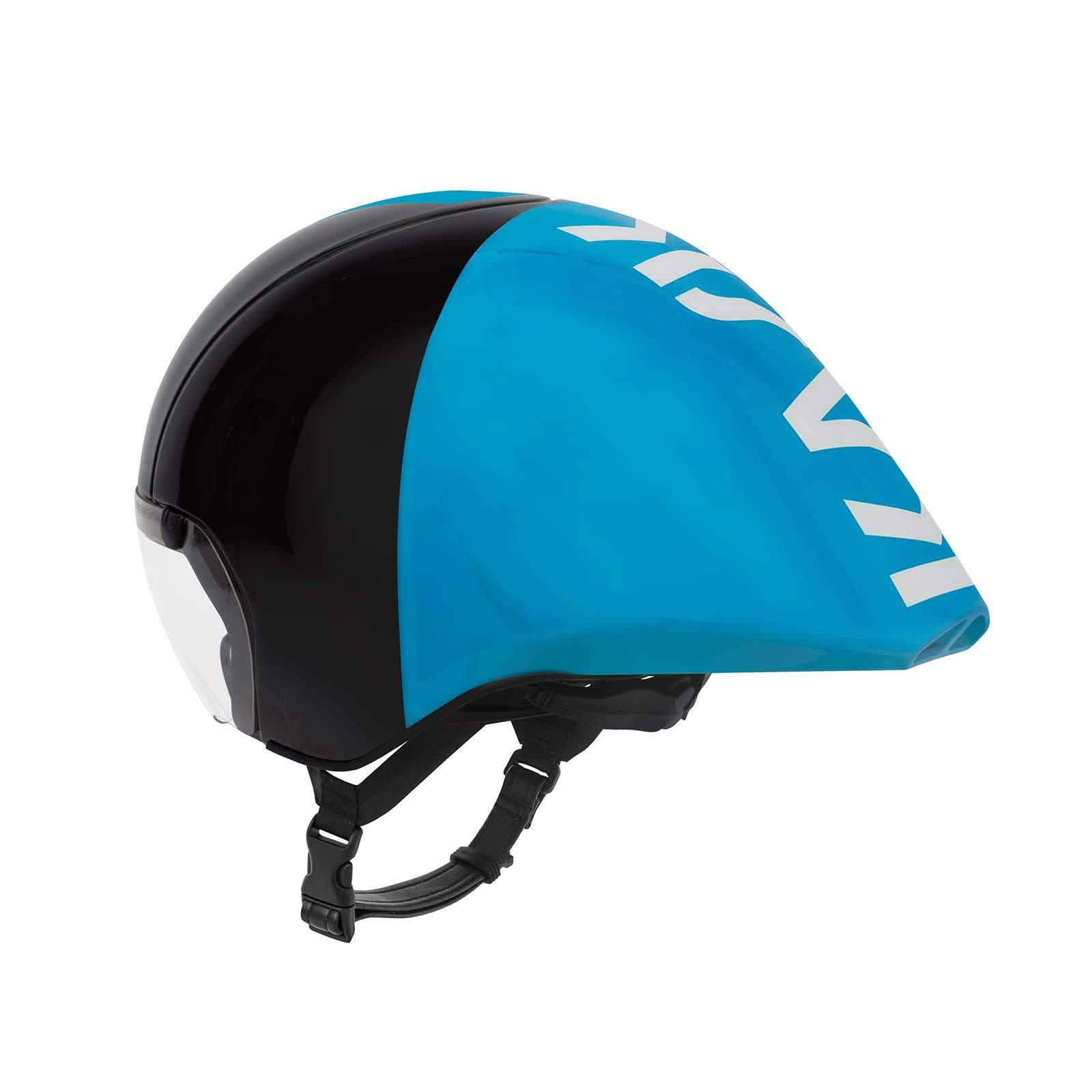 Kask KASK Mistral Bike Helmet I Aerodynamic, Track Cycling, Crono & Triathlon Helmet - Black/Light Blue - Large