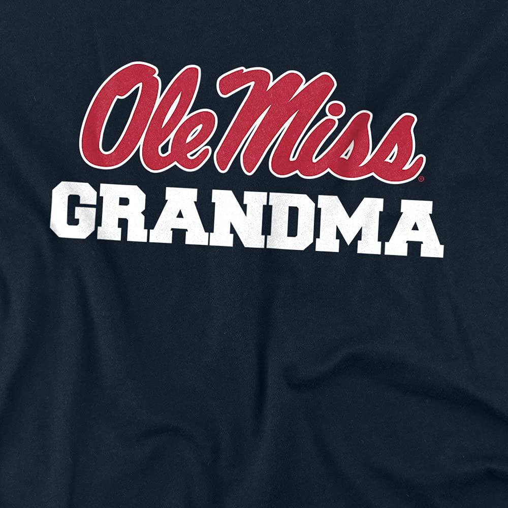 University of Mississippi University of Mississippi Ole Miss Official Grandma Unisex Adult T-Shirt, Navy, 3X-Large