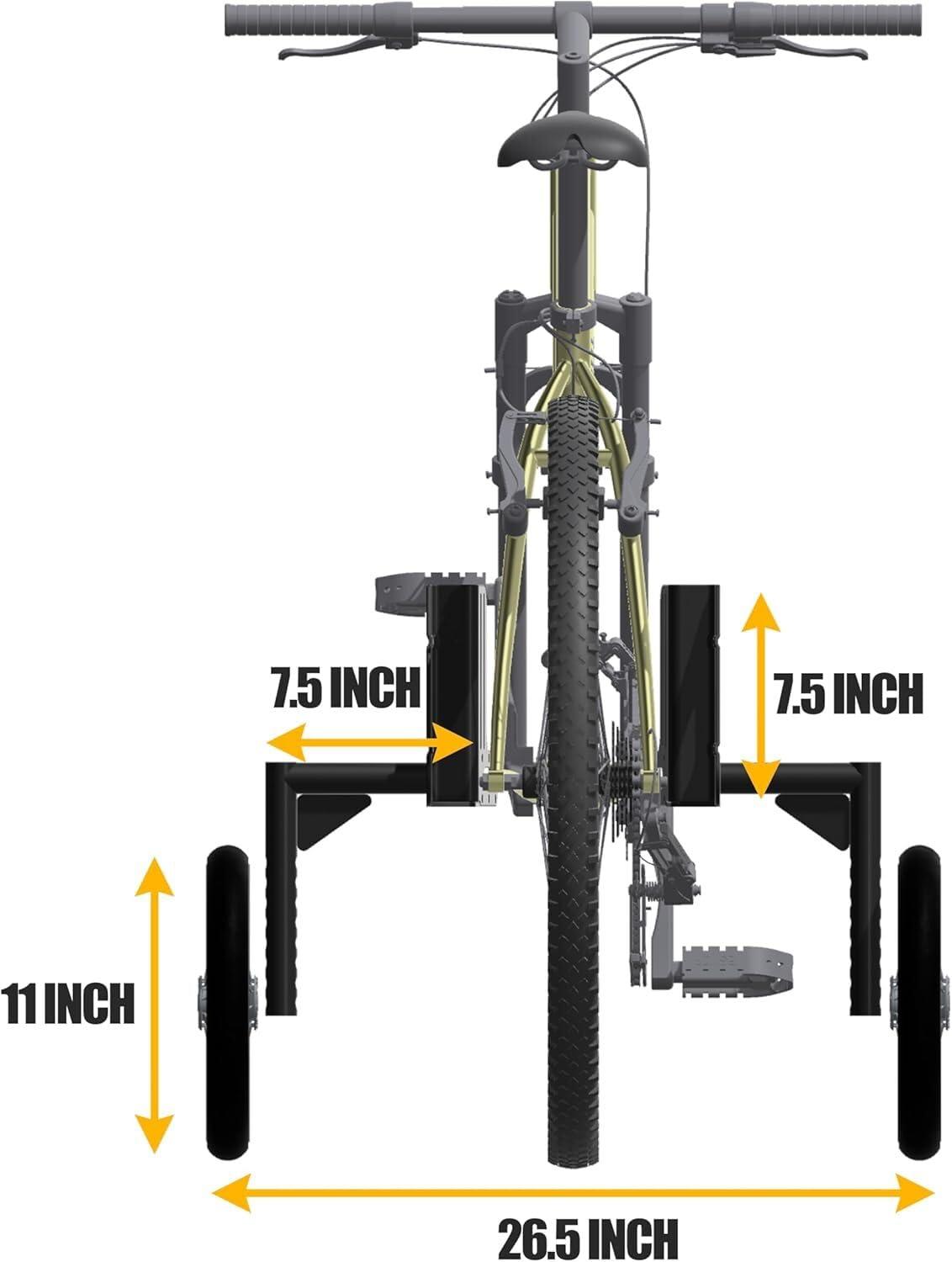 CyclingDeal CyclingDeal Adjustable Adult Bicycle Bike Stabilizers Training Wheels Fits 24\" to 29\" - Quality Heavy Duty