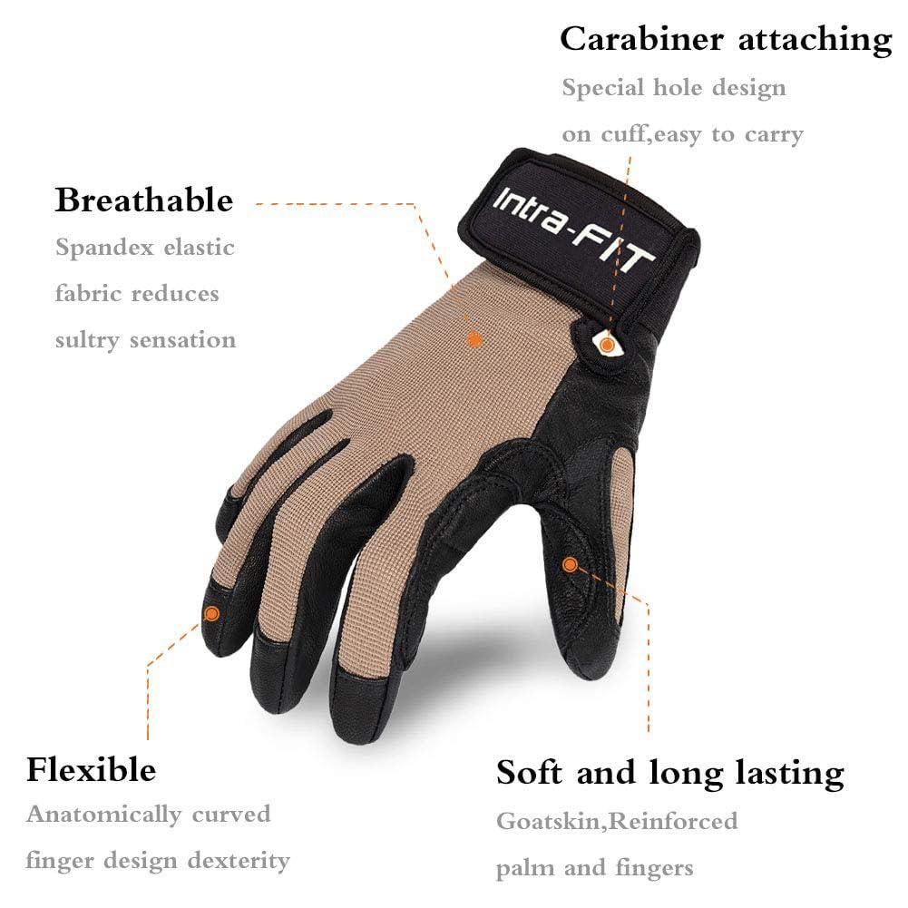 Intra-FIT Intra-FIT Climbing Gloves Rope Gloves,Perfect for Rappelling Rescue Rock/Tree/Wall/Mountain Climbing,Adventure,Outdoor Sports